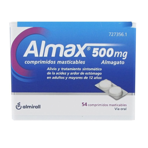 Almax 500 mg 54 comprimidos masticables