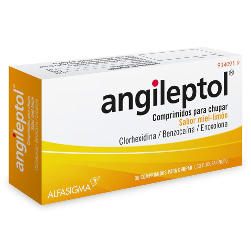 Angileptol 30 comprimidos para chupar miel-limon