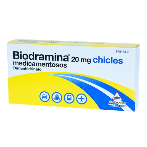 Biodramina 20 mg 6 chicles