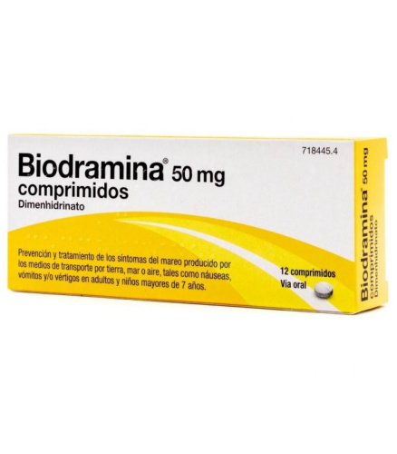 Biodramina 50 mg 12 comprimidos