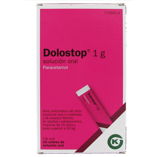 Dolostop 1 g   sol oral 10 sob