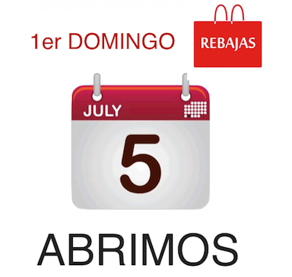 Este domingo 5 Julio «Estamos abiertos»