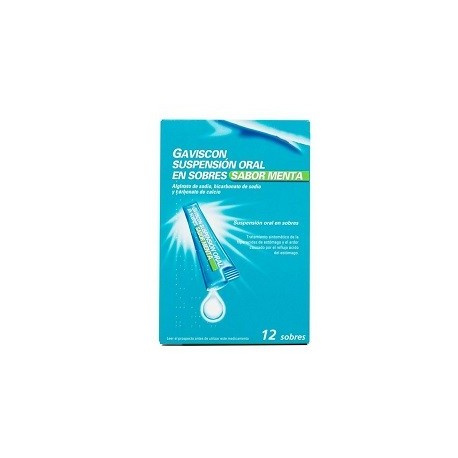 Gaviscon 12 sobres suspension oral menta 10 ml