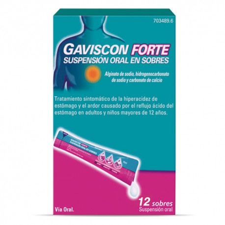 Gaviscon forte 12 sobres suspension oral 10 ml