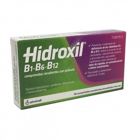 Hidroxil b1 b6 b12 30 comprimidos recubiertos