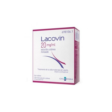 Lacovin 20 mg/ml solucion cutanea 4 frascos 60 ml