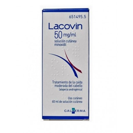 Lacovin 50 mg/ml solucion cutanea 1 frasco 60 ml