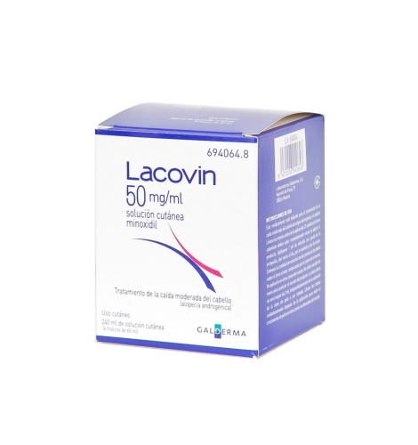Lacovin 50 mg/ml solucion cutanea 4 frascos 60 ml