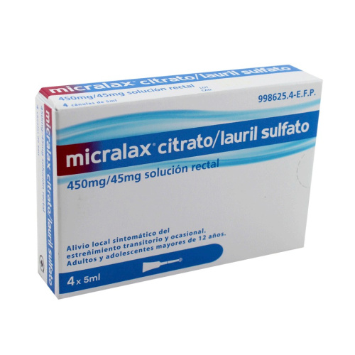 Micralax emulsion rectal 4 microenemas 5 ml