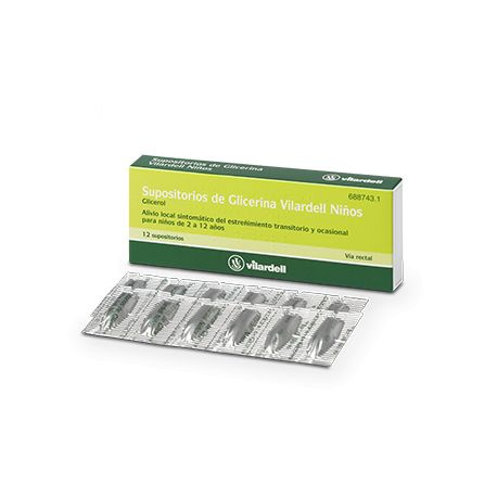 Supositorios glicerina vilardell infantil 1.58 g 12 supositorios (blister)