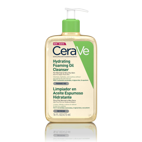 Cerave limpiador aceite espumoso hidratante  1 envase 473 ml