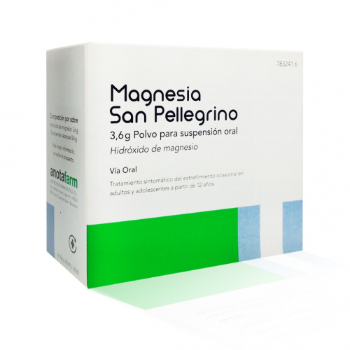 Magnesia san pellegrino 3,6 g 20 sob polvo susp oral