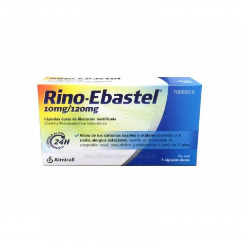 Rino ebastel 10/120 mg 7 caps lib/mod
