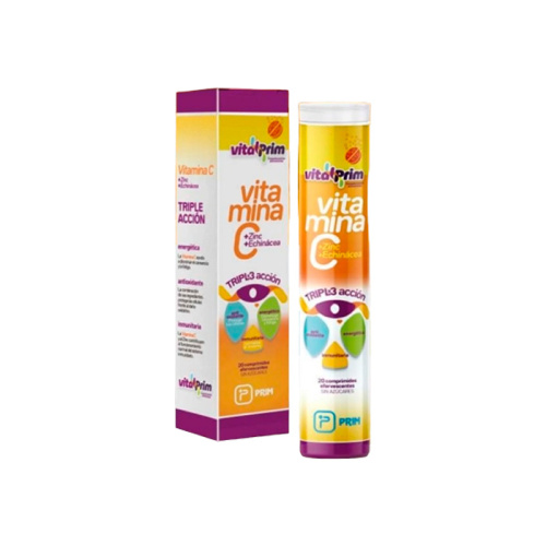 Vitalprim Vit C + Vit D + Echinacea + Zinc 24 Compr. Eferv. sabor Naranja