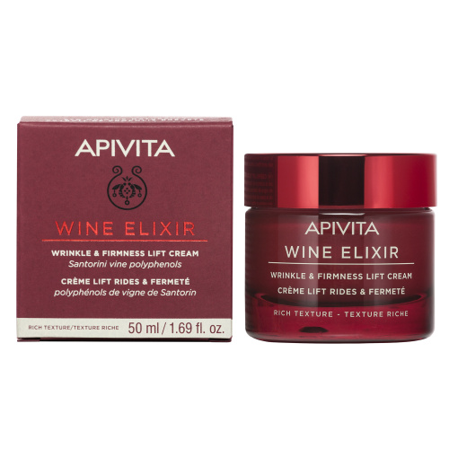 APIVITA WINE ELIXIR ANTIARRUGAS y REAFIRMANTE CON EFECTO LIFTING TEXTURA RICA con polifenoles de la vid de Santorini 50 ml