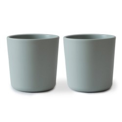 MUSHIE PACK DOS VASOS SOLID SAGE 7.5x7.5x7 CM