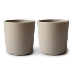 MUSHIE PACK DOS VASOS SOLID SAGE 7.5x7.5x7 CM