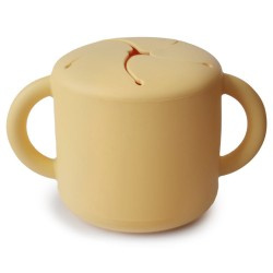 MUSHIE TAZA PARA SNACK SILICONA SOLID PALE DAFFODIL