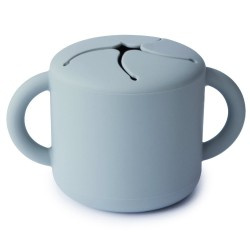 MUSHIE TAZA PARA SNACK SILICONA SOLID POWDER BLUE