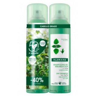 Klorane Pack Duo Champu Seco Ort Natural 2O Un -40 %