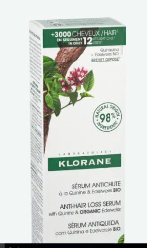 KLORANE SERUM ANTICAIDA A LA QUININA Y EDELWEISS BIO  1 FRASCO CON PULVERIZADOR 100 ML