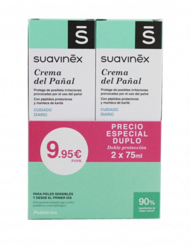 SUAVINEX POMADA INTENSIVA DEL PAÑAL  2 ENVASES 75 ML DUPLO