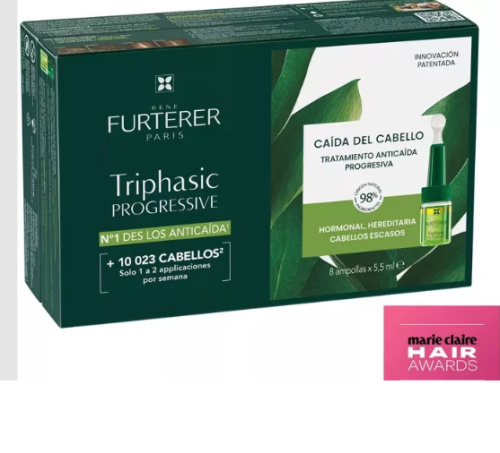 TRIPHASIC PROGRESIVE TRATAMIENTO ANTICAIDA RENE FURTERER 8 FRASCOS 5,5 ML 