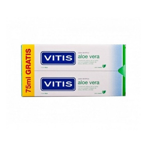 VITIS ALOE VERA PASTA DENTIFRICA  2 ENVASES 150 ML SABOR MENTA