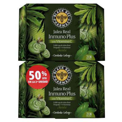 PACK - Black Bee pharmacy jalea real inmuno plus 20 amp