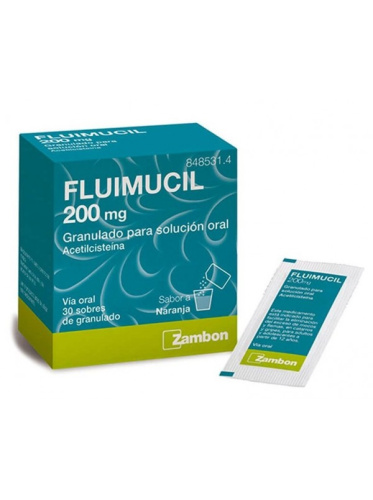 Fluimucil 200 mg 30 sobres granulado solución oral