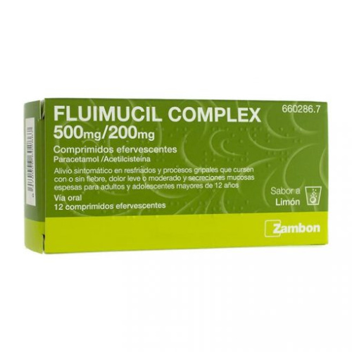Fluimucil Complex 500 mg/ 200 mg 12 comprimidos efervescentes