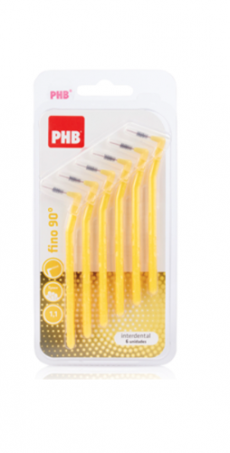 PHB Cepillo Interdental 90º Fino 1,1 Amarillo 6 U