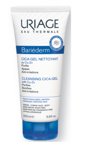 URIAGE Bariéderm cica-gel limpiador con Cu-Zn 200ml + Solución barrera 50ml