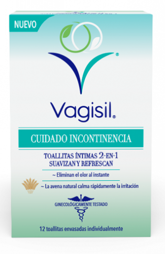 VAGISIL Toallitas íntimas 2 en 1 suavizan y refrescan 12 toallitas