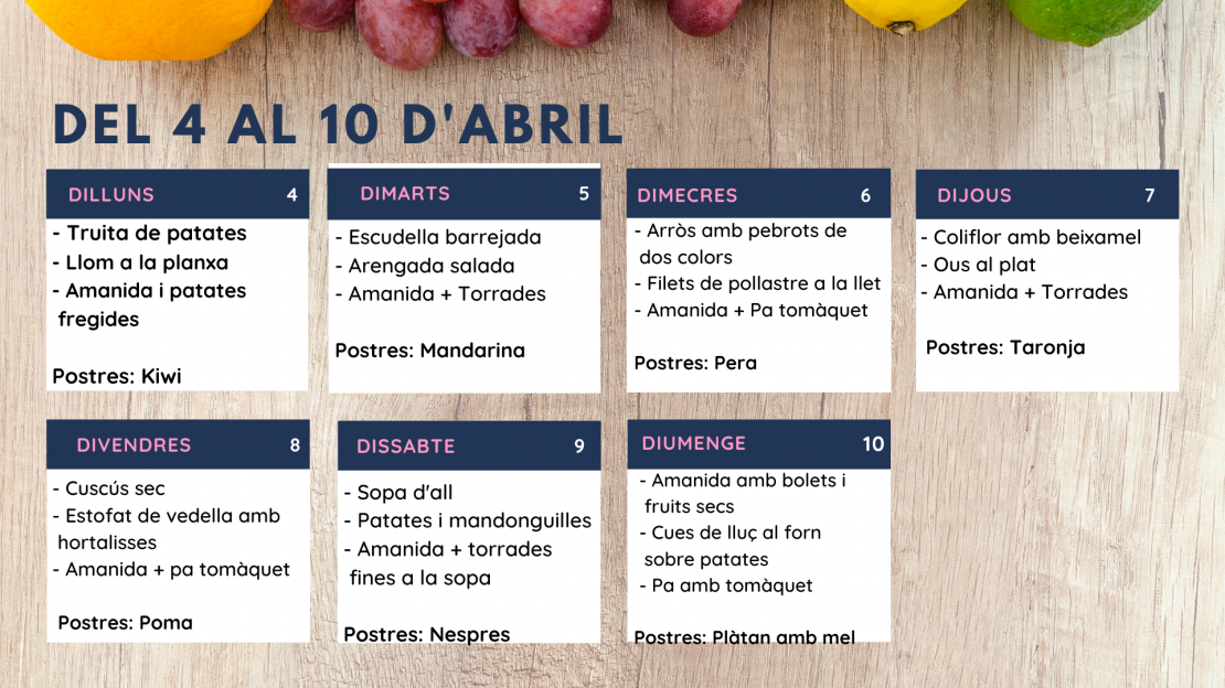 Menú setmanal