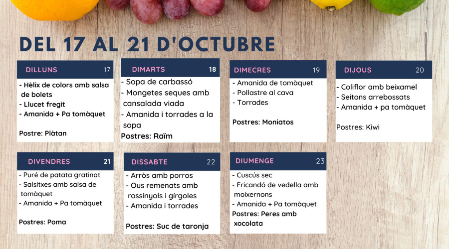 Menú setmanal