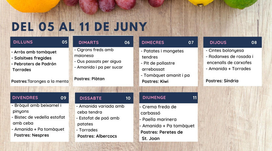 Menú setmanal