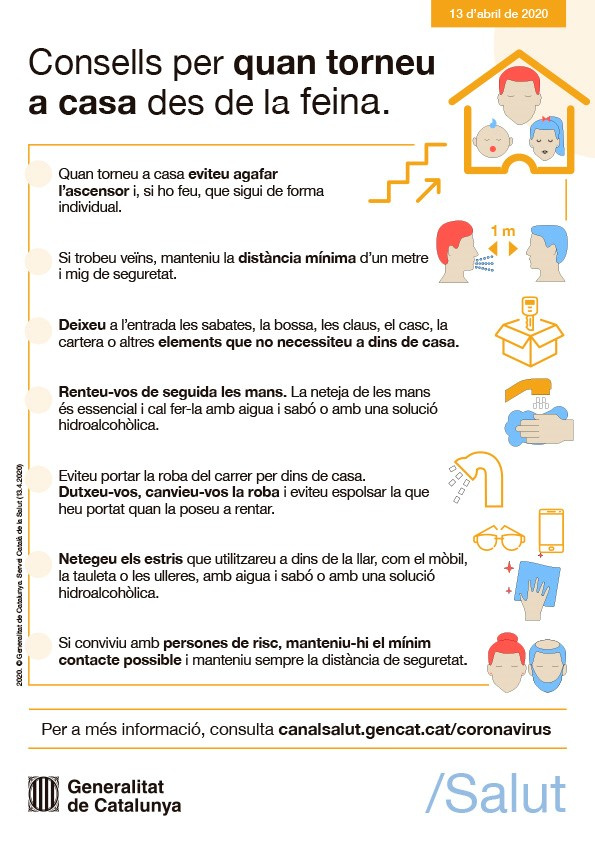 Desconfinament: recomanacions per a treballadors no essencials