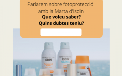 DILLUNS, 24 DE MAIG A LES 11H. DIRECTE INSTAGRAM: FOTOPROTECCIÓ SOLAR AMB ISDIN