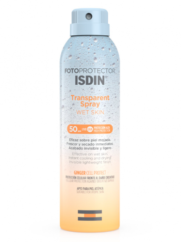 Fotoprotector Isdin Wet Skin SPF50+ Spray Transparente 250 Ml
