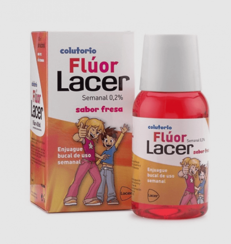 Lacer Fluor Colutorio 0,2% Semanal Fresa 100 Ml