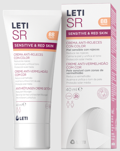 Leti SR Crema Anti-Rojeces con Color + Corrector 40 Ml