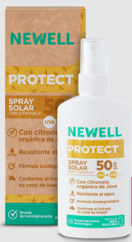 Newell Spray Solar SPF50+ Con Citronela 100 Ml