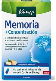 Kneipp Memoria + Concentracion 30 Caps