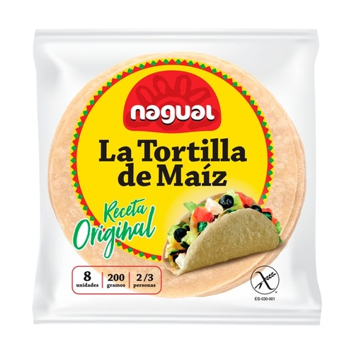 Nagual Tortilla De Maiz Sin Gluten 200g
