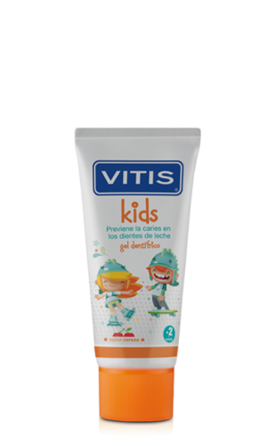 Vitis Gel Dental Kids Infantil Cereza 50 Ml  2 Años 1000 Ppm Fluor