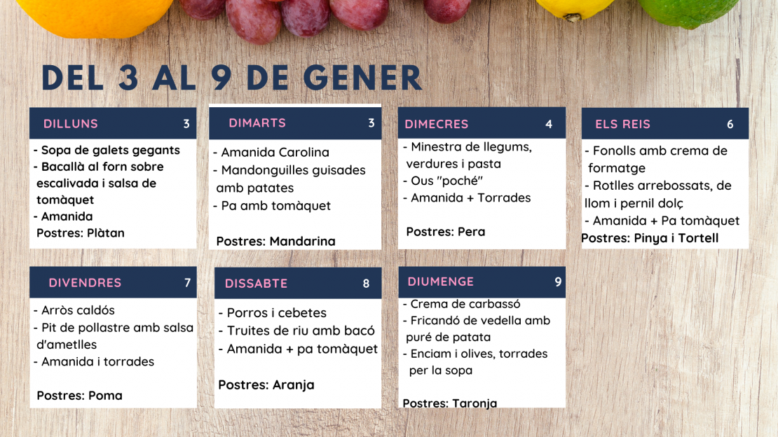 Menú setmanal