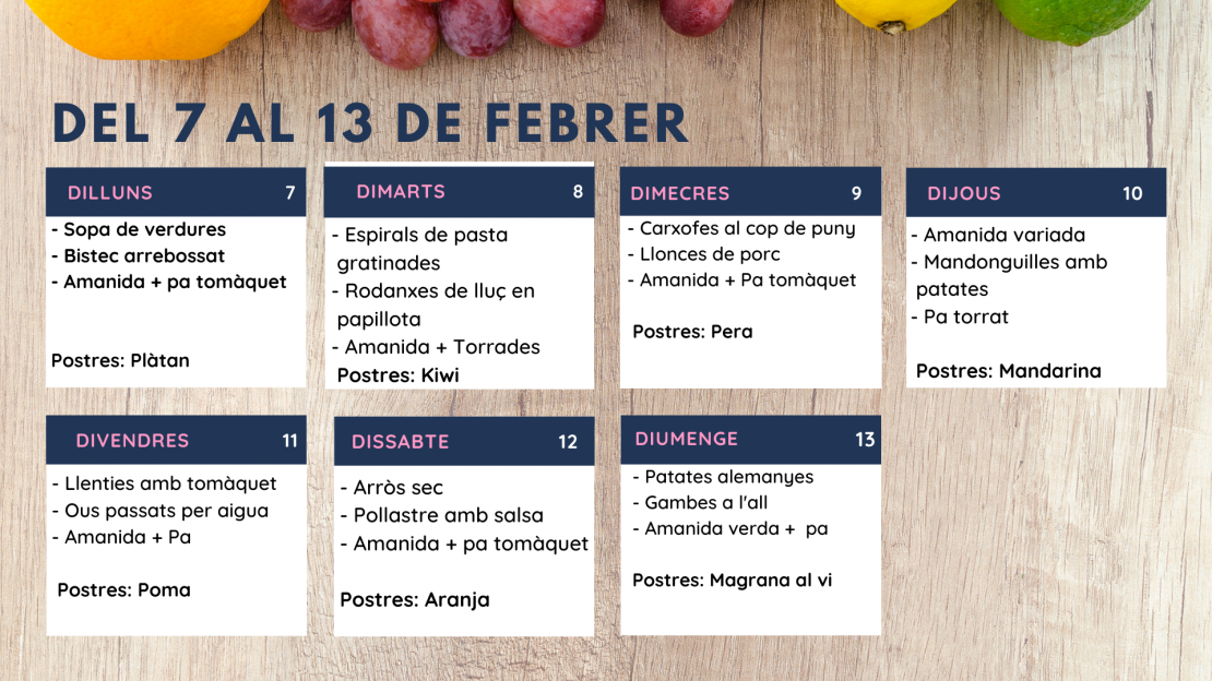 Menú setmanal