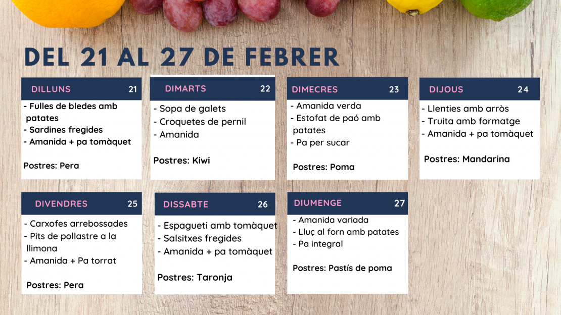 Menú setmanal